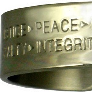 NEW Silver Virtues Wide Bracelet by Sergio Lub